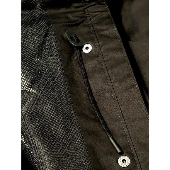 HUNTER Women's M Rubberized Cotton Smock Hooded Rain Jacket Black NWOT - Picture 11 of 13